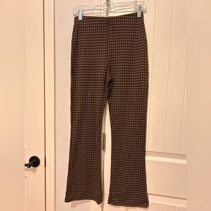 Urban Outfitters Brown Plaid Flare Pants